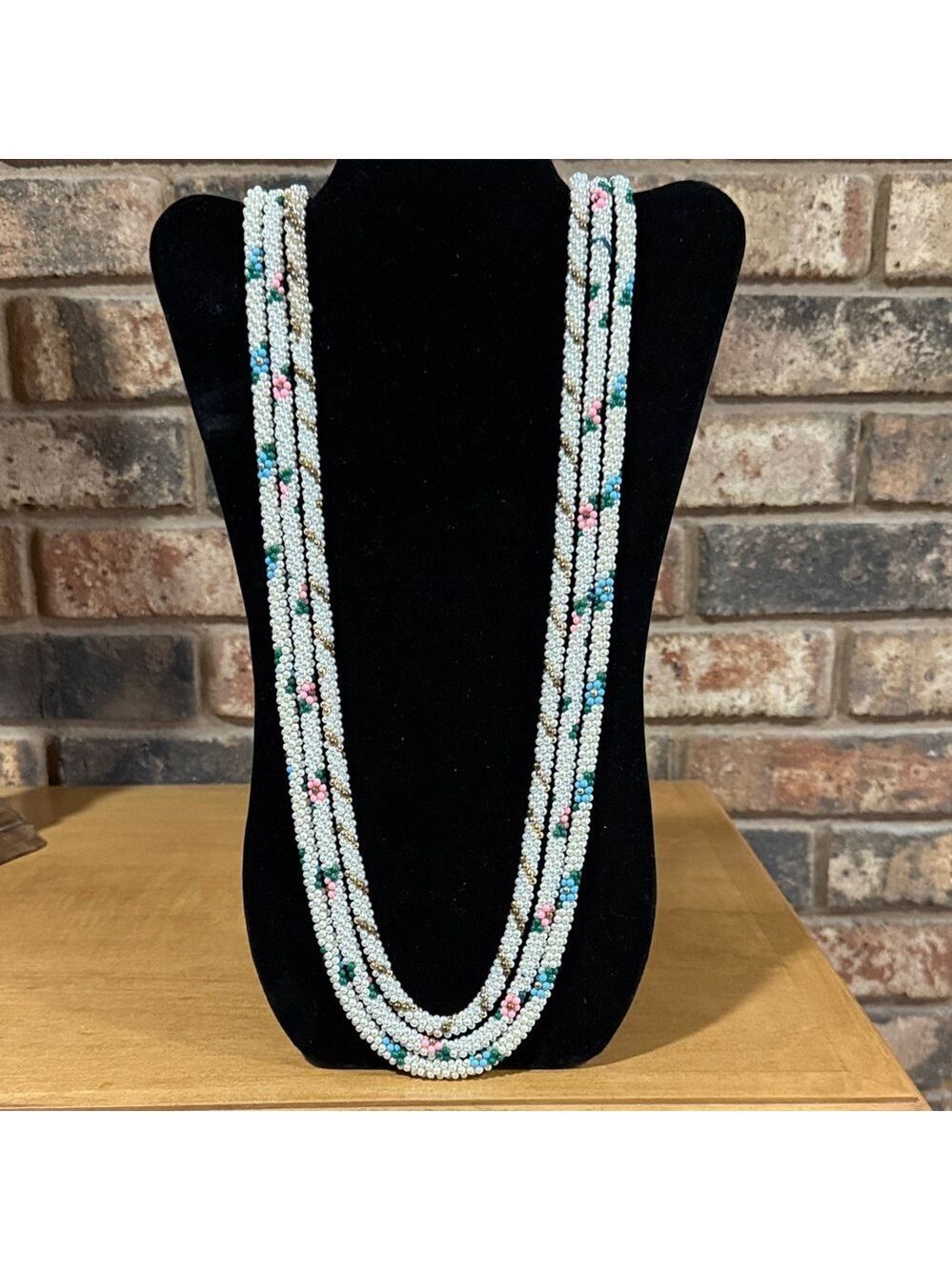 1970s Vintage 3 Beaded Rope Necklaces